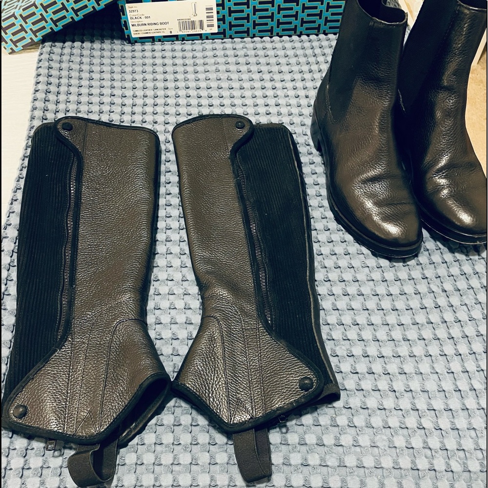 Tory Burch Black Milburn Riding Boot Sz.8 - Picture 3 of 8